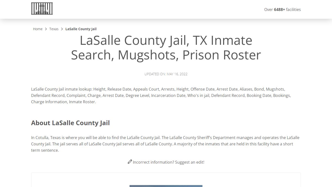 LaSalle County Jail, TX Inmate Search, Mugshots, Prison ...