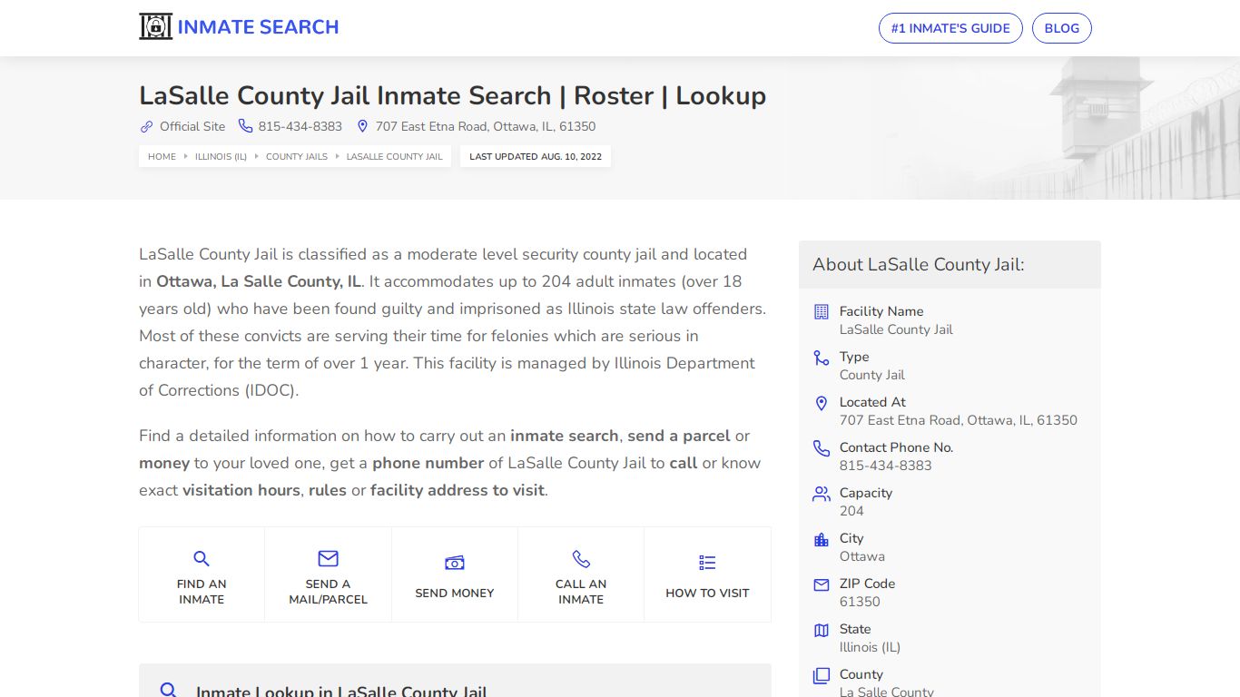 LaSalle County Jail Inmate Search | Roster | Lookup