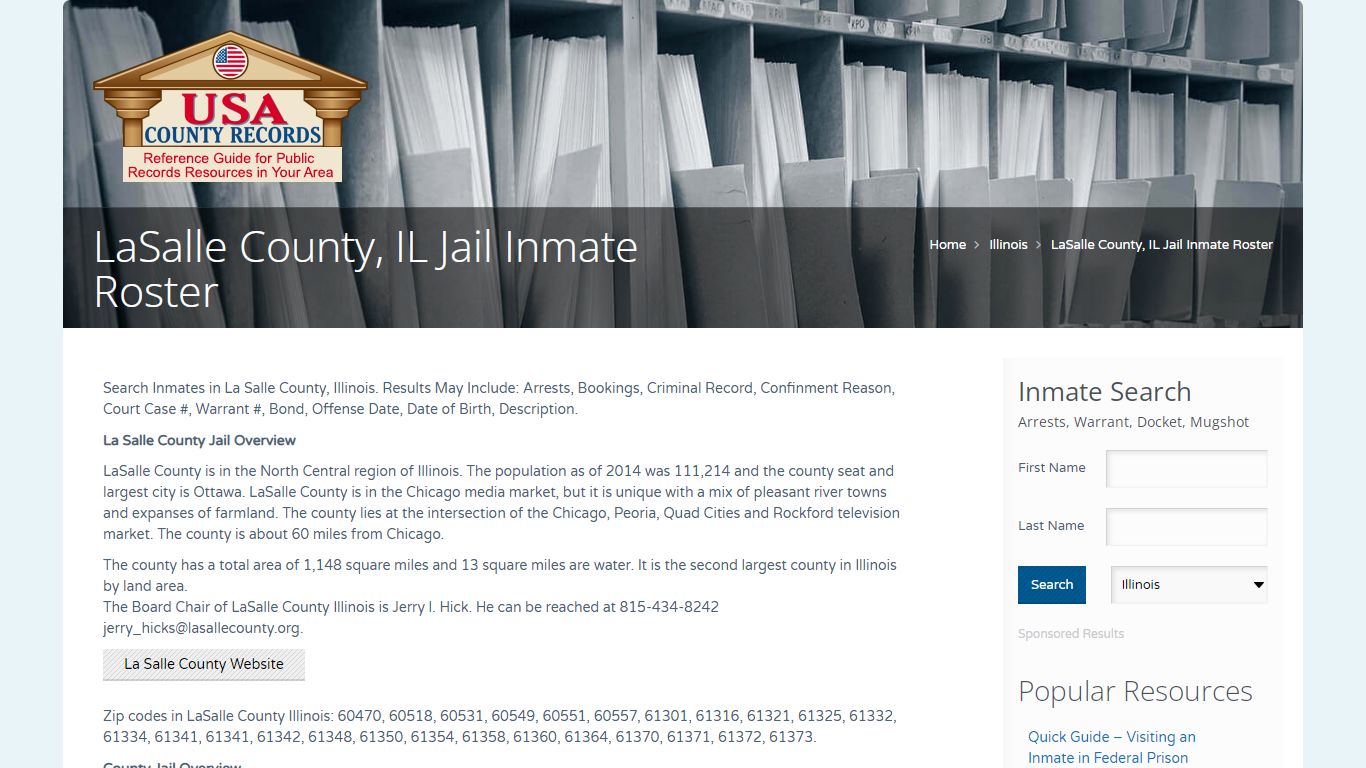 LaSalle County, IL Jail Inmate Roster | Name Search