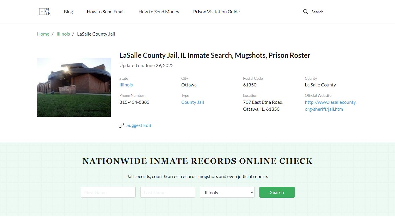 LaSalle County Jail, IL Inmate Search, Mugshots, Prison ...